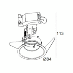 Spot encastré blanc GU10 Varo Hi 423 011 00 W – Image 2