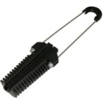 DIVERS TELECOM - AC56R 140 mm : Pince d'ancrage pour câble FO rond Ø5-6mm fil de tense inox - 09933