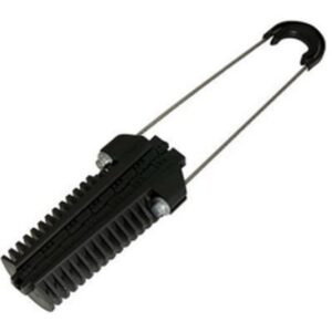 DIVERS TELECOM - AC56R 140 mm : Pince d'ancrage pour câble FO rond Ø5-6mm fil de tense inox - 09933