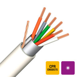 DIVERSE KABELS - Câble d'alarme blindage global PVC/PVC blanc Eca 20X0