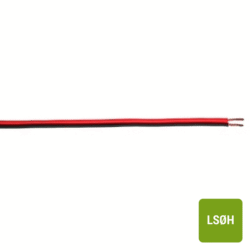DIVERSE KABELS - Câble haut-parleur LS0H rouge/noir intérieur 2x1