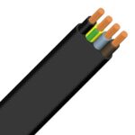 DIVERSE KABELS - Câble souple plat pour ascenseur caoutchouc noir 4G4mm² - NGFLG0U4G4 B 1000
