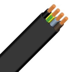 DIVERSE KABELS - Câble souple plat pour ascenseur caoutchouc noir 4G4mm² - NGFLG0U4G4 B 1000