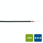 DIVERSE KABELS - Coax 75 Ohm MIL-C-17F LS0H noir IEC 60332-3 massif acier cuivré 6