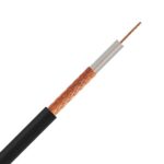 DIVERSE KABELS - Coax 75 Ohm MIL-C-17F PVC noir massif acier cuivré 6