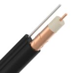 DIVERSE KABELS - Coax 75 Ohm Telenet/VOO PE noir outdoor résistant UV 10mm 30/50m + porteur - C0AXTV0UT11T B 500