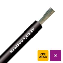 DIVERSE KABELS - NSGAFOU câble bougie EPR/caoutchouc souple monoconducteur noir 3kV Eca 4mm² - NSGAF0U4-3KV-ECA B 500