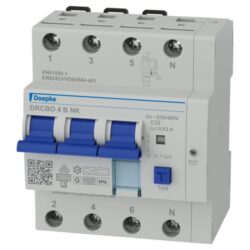 Détails visibles de Disjoncteur différentiel 3P+N 32A 30mA type B retardé pour Disjoncteurs quadripolaires,4P