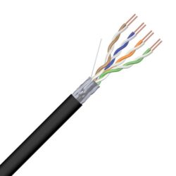 Détails visibles de Câble réseau F/UTP Cat 5e extérieur noir 4 paires pour Câbles FTP