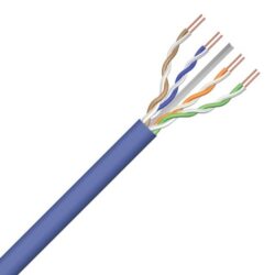 Câble réseau U/UTP Cat 6 4 paires PVC bleu, configuration visible