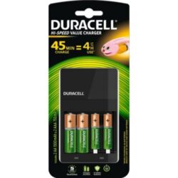 DURACELL - Chargeur de piles (AA/AAA) + piles (2 AA & 2 AAA) - 5000394036529