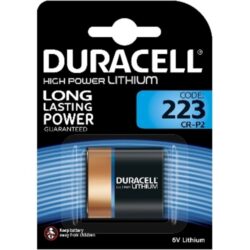Pile lithium 6V CR-P2 223 DL223, configuration visible