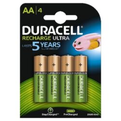 DURACELL - Pile rechargeable Recharge Ultra - AA - 2500mAh - NiMH - blister 4 pcs. - 5000394057043