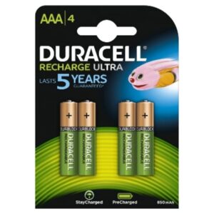 DURACELL - Pile rechargeable Recharge Ultra - AAA - 850mAh - NiMH - blister 4 pcs. - 5000394203822