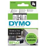 DYMO - D1 -Standard Labels - Black on White - 9mm x 7m - S0720680