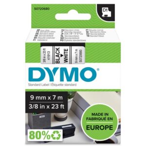 DYMO - D1 -Standard Labels - Black on White - 9mm x 7m - S0720680