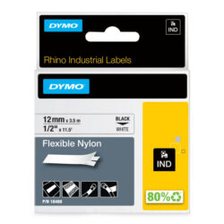 DYMO - RHINO TAPE NYLON 12MM WIT - 18488
