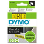 DYMO - Tape D1 12mm noir/jaune - S0720580