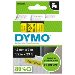 DYMO - Tape D1 12mm noir/jaune - S0720580