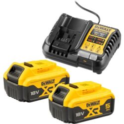 Dewalt - 18V XR Pack de démarrage (2x batterie DCB184 + chargeur XR multivoltage) - DCB1104P2-QW