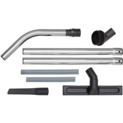 Kit nettoyage sols pour aspirateur avec tubes rallonge, suceur plat, brosse ronde et brosse de sol