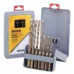 Détails visibles de Jeu de forets béton SDS+ 5 à 12 mm 1-5884 pour Foret SDS Plus