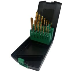 Détails visibles de Coffret tarauds et forets HSS-E TiN M3-M12 pour Taraud machine