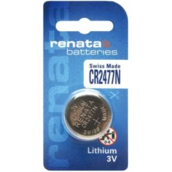 Pile bouton lithium 3V Renata, configuration visible