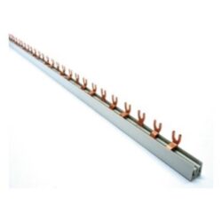 Peigne fourche 3 pôles 10mm² contacts cuivre sur support isolant pour tableau électrique