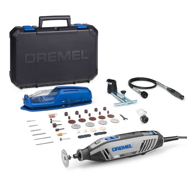 Dremel Outil multifonction rotatif 4250 Outil multifonction rotatif Dremel avec coffret, accessoires de ponçage, meulage, disques et arbre flexible