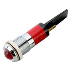 EAO - LED voyant lumineux 10 mm réfl. int.-/ext. ronde rouge 230 VAC chromée mat - 17-350230