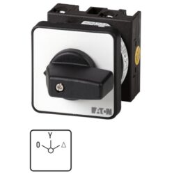 Commutateur étoile-triangle 20A encastré, configuration visible