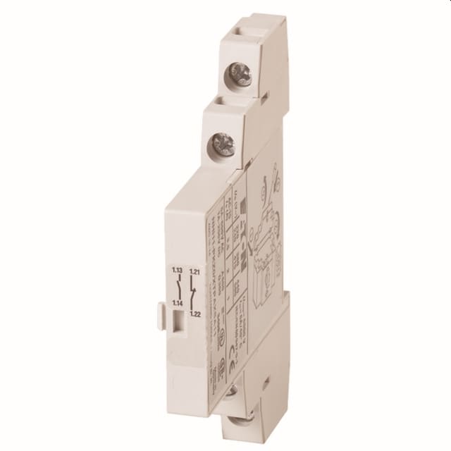 Contact auxiliaire 1NO 1NF EATON détail produit Contact auxiliaire 1NO 1NF borne à boulon, montage adossable de côté