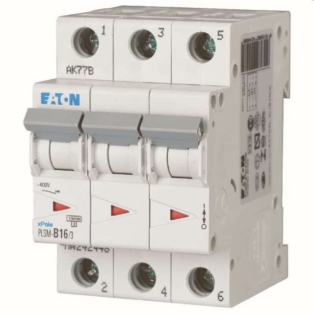 EATON - DISJ PLSM 3X16A 15KA CBE C - 242474 EATON - DISJ PLSM 3X16A 15KA CBE C - 242474