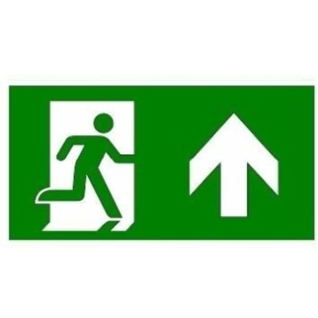 EATON pictogramme éclairage de sécurité Pictogramme vert issue de secours flèche tout droit 20 m