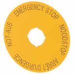 EATON - Plaquette arrêt d' urgence 4-langues - 216467