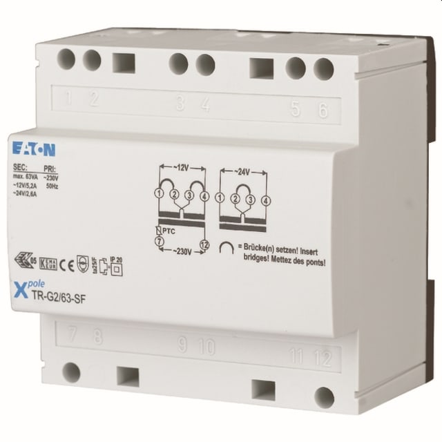 EATON - TRANSFO SECU 230V/12-24V 63VA - 272485 EATON - TRANSFO SECU 230V/12-24V 63VA - 272485