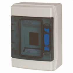 Détails visibles de Coffret de distribution IP65 4 modules porte transparente pour Coffrets en saillie