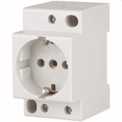 Détails visibles de Prise Schuko sur rail DIN 10/16A 250V IP20 pour Prises modulaires