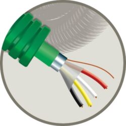 ELFLEX - Elflex tube précâblé 16mm gris + câble bus EIB YCYM 2X2X0