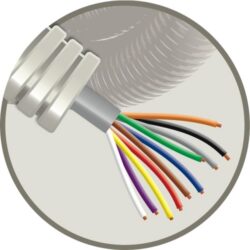 ELFLEX - Elflex tube précâblé 16mm gris + câble de téléphonie SVV gris 10x0
