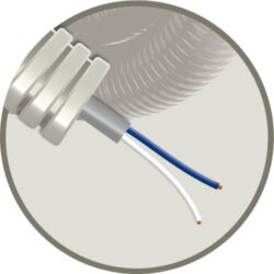 ELFLEX - Elflex tube précâblé 16mm gris + câble de téléphonie SVV gris 2x0
