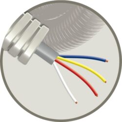ELFLEX - Elflex tube précâblé 16mm gris + câble de téléphonie SVV gris 4x0