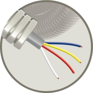 ELFLEX - Elflex tube précâblé 16mm gris + câble de téléphonie SVV gris 4x0