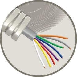 ELFLEX - Elflex tube précâblé 16mm gris + câble de téléphonie SVV gris 8X0