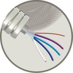 ELFLEX - Elflex tube précâblé 16mm gris + câble de téléphonie VVT 1X4X0