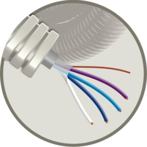 ELFLEX - Elflex tube précâblé 16mm gris + câble de téléphonie VVT 1X4X0