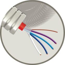ELFLEX - Elflex tube précâblé 16mm gris + câble téléphonie TVVF 1X4X0