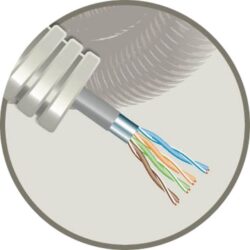ELFLEX - Elflex tube précâblé 16mm gris + data F/UTP CAT5e PVC - EFFTP5E