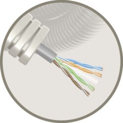ELFLEX - Elflex tube précâblé 16mm gris + data U/UTP CAT6 PVC - EFUTP6